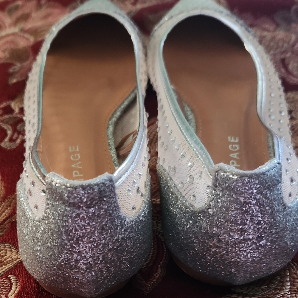 Rampage Silver Rhinestone FLATS - Picture 2 of 7